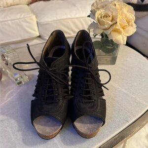 Chic Black Lace-Up Women's Boots